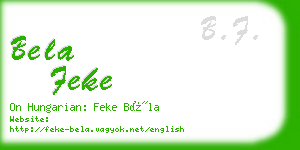 bela feke business card